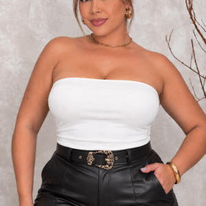 Short Fivela Courino Plus Size