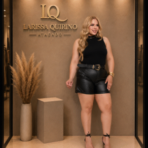 Short Fivela Courino Plus Size