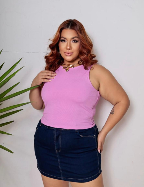 Regata Plus Size – Básica Canelada - Imagem 3