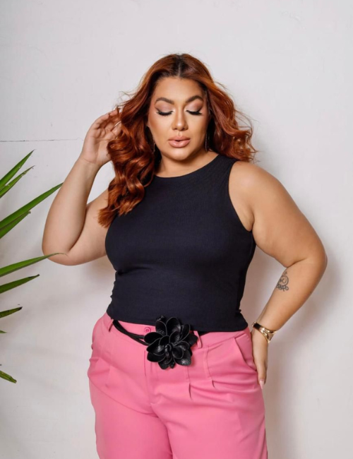 Regata Plus Size – Básica Canelada - Imagem 2
