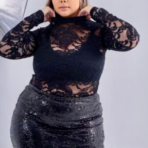 Body Renda Plus Size – Elegante